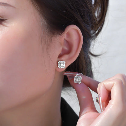 Round Brilliant Cut Zirconia Earrings