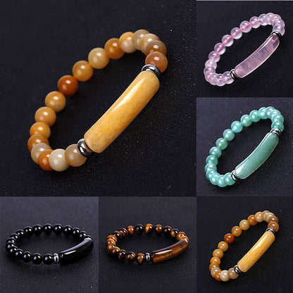 8Mm Yellow Topaz Stretch Bracelet Crystal Handmade Bracelet Gifts for Women