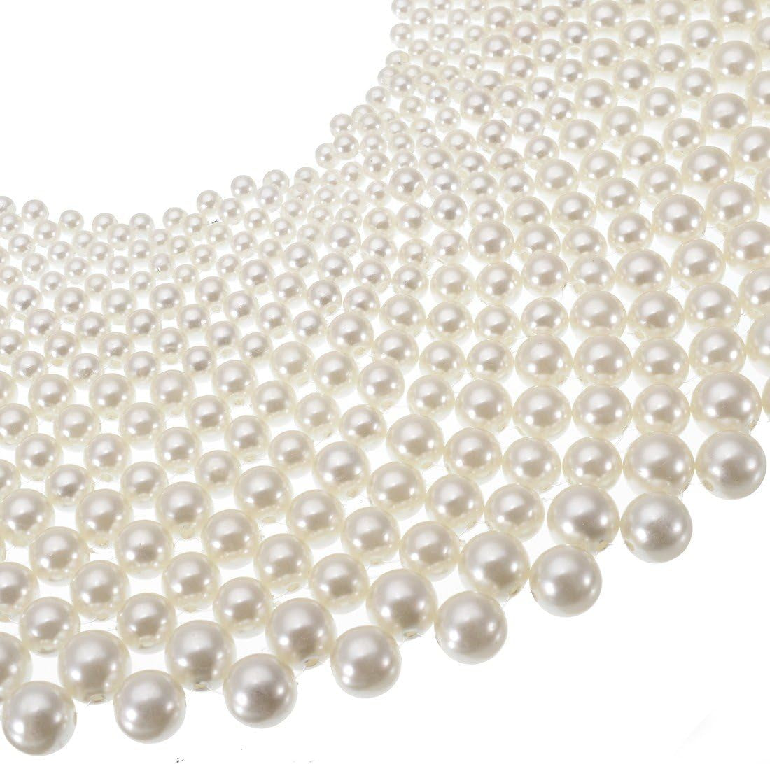 Bib Collar Necklace Chunky Ccb/Crystal/Pearl Resin Beads Chain Choker Statement Necklace Womens Fashion Jewelry Necklace