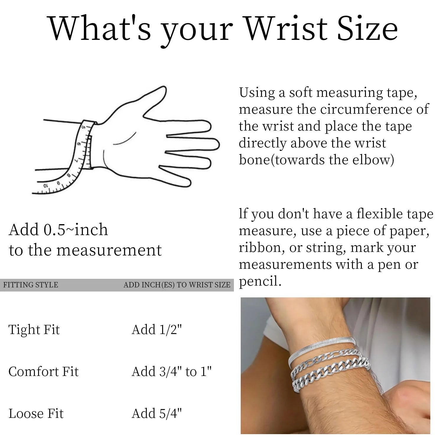 3 Pcs Sterling Silver Bracelets for Men Women Boys,Charm Bracelet Cuban Link Curb Figaro Herringbone Chain Bracelets Set Jewelry Birthday Gifts Ideas Teen Dad Husband Male 6.5/7/7.5/8.3/9 Inch