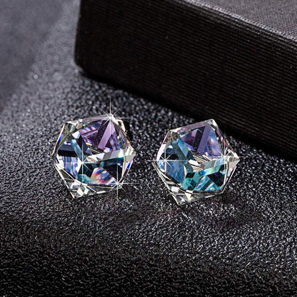 Color Changing Cubic Austrian Crystal Pendant Necklaces for Women 14K Gold Plated Hypoallergenic Jewelry