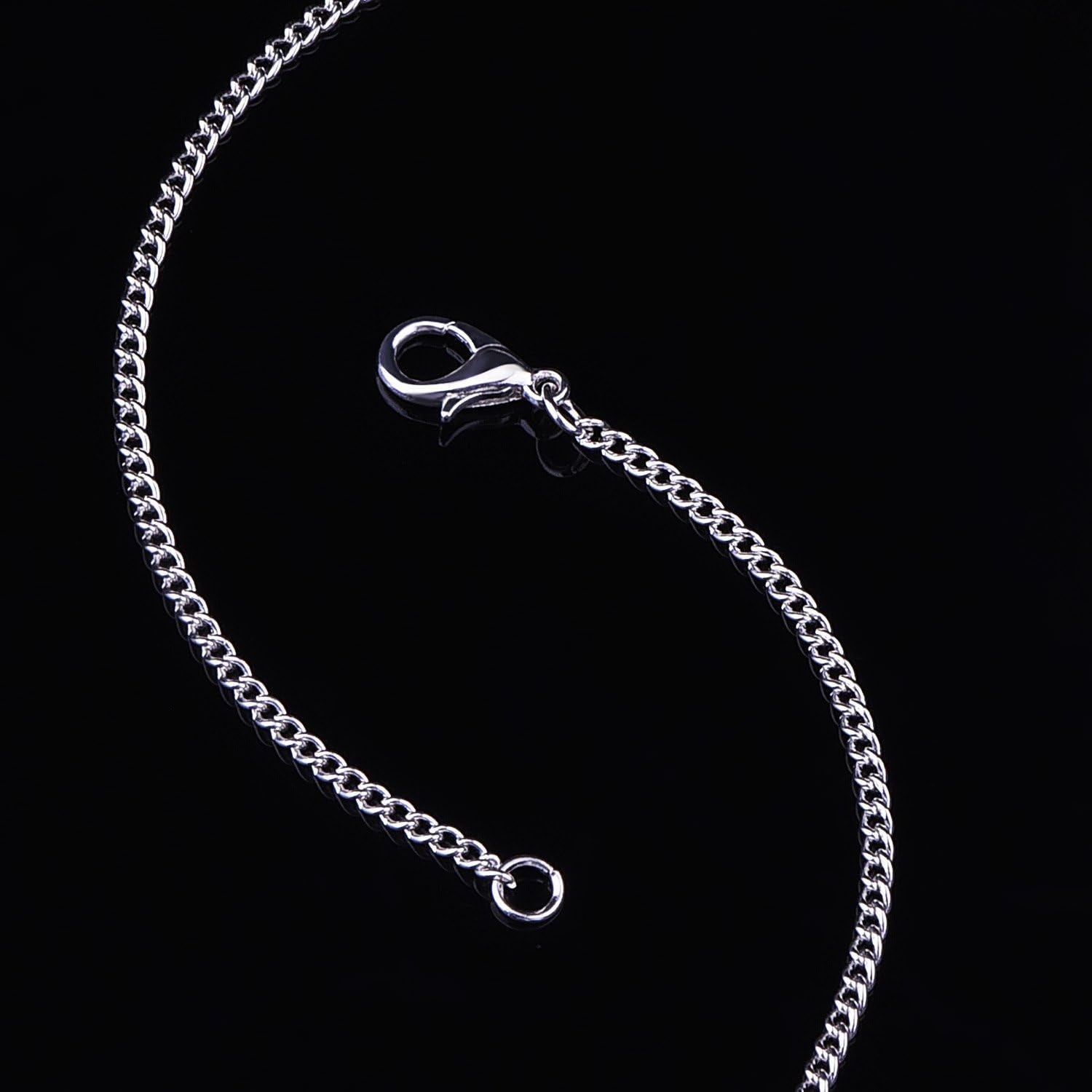 12 Pack Iron DIY Chain Necklaces Lobster Clasp Link Chain Necklaces Silver Plated (18 Inch)