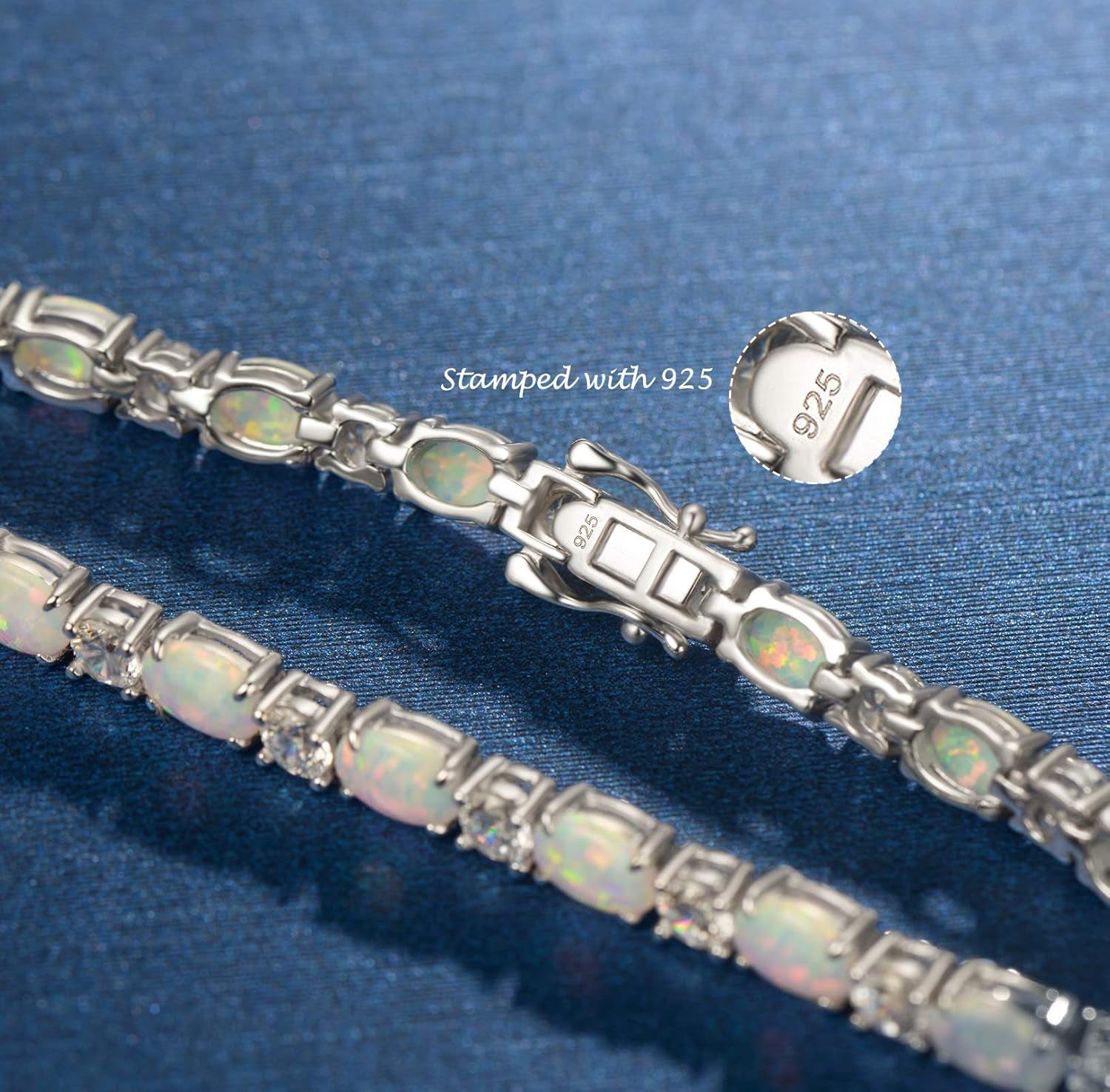 Birthstone Bracelets Sterling Silver Tennis Bracelets Charm Fine Jewelry Birthday Gifts for Women 7"