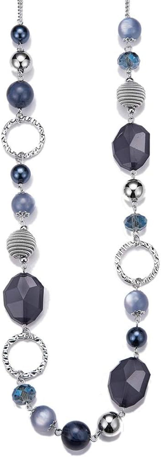 Long Beaded Necklaces for Women - Sweater Chain Fashion Jewelry Necklace Gifts for Women