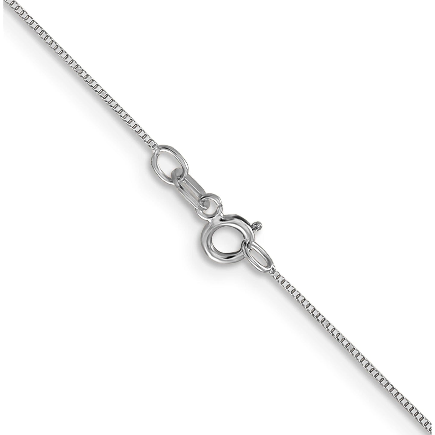 14K White Gold Carded .5Mm Box Chain (16 X 0.5) Made in South Africa 5Bw-16