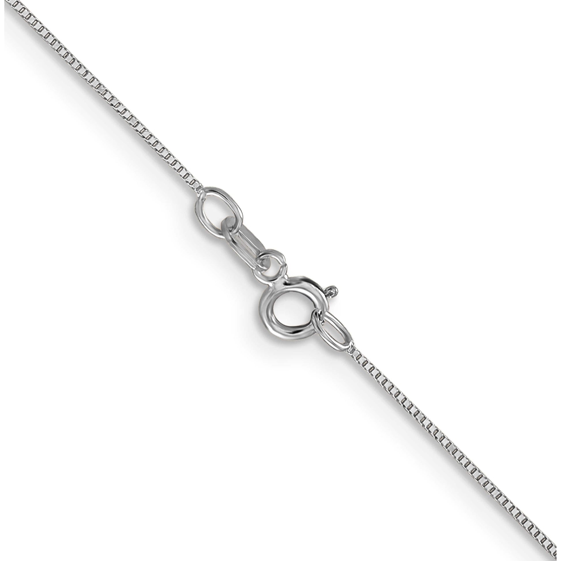 14K White Gold Carded .5Mm Box Chain (16 X 0.5) Made in South Africa 5Bw-16