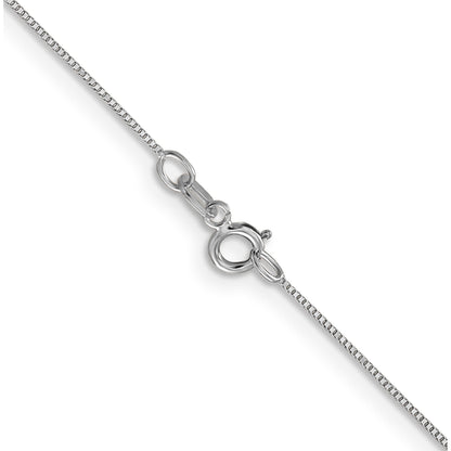 14K White Gold Carded .5Mm Box Chain (16 X 0.5) Made in South Africa 5Bw-16