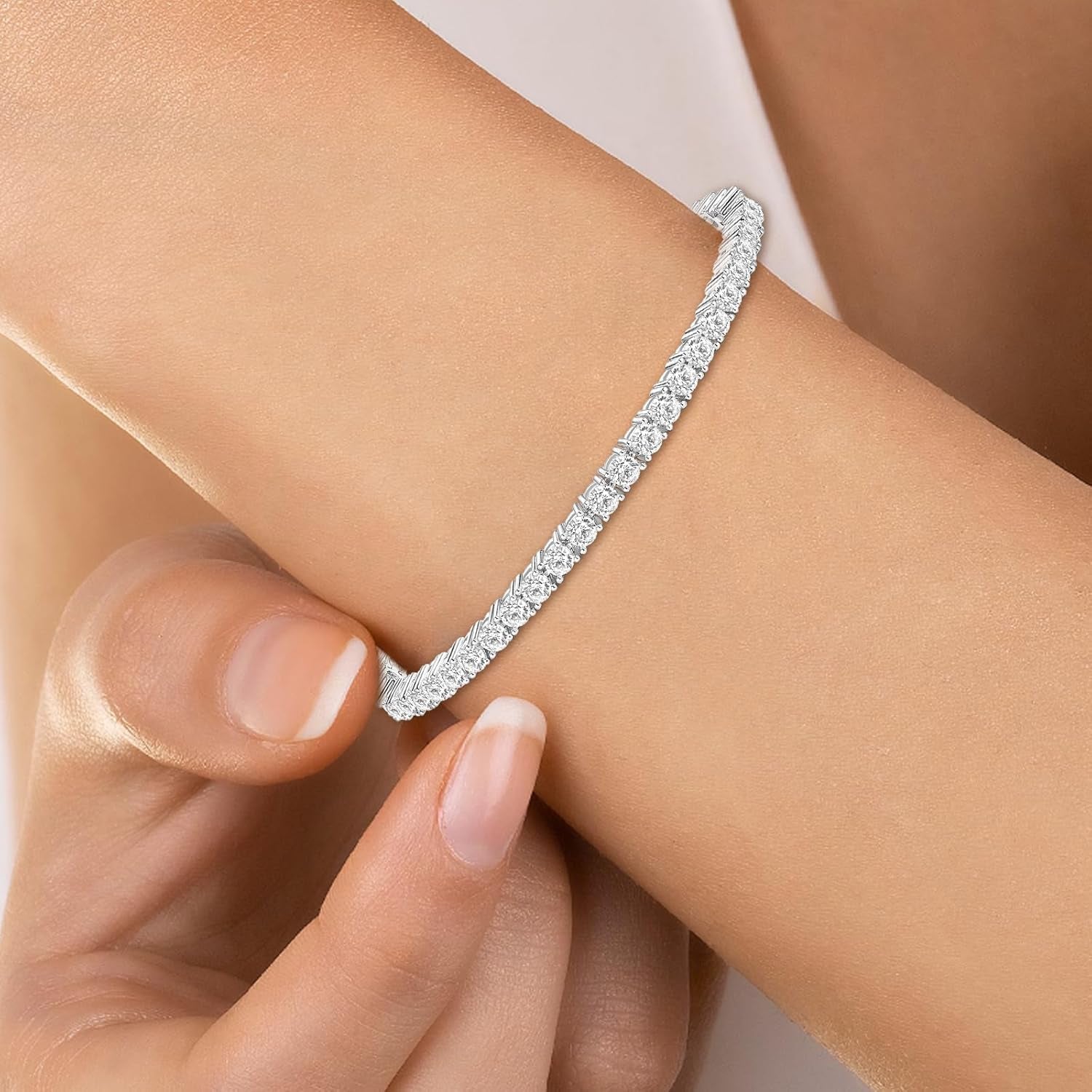 Adjustable Tennis Bracelet for Women - 14K Gold/White Gold Plated Bracelets