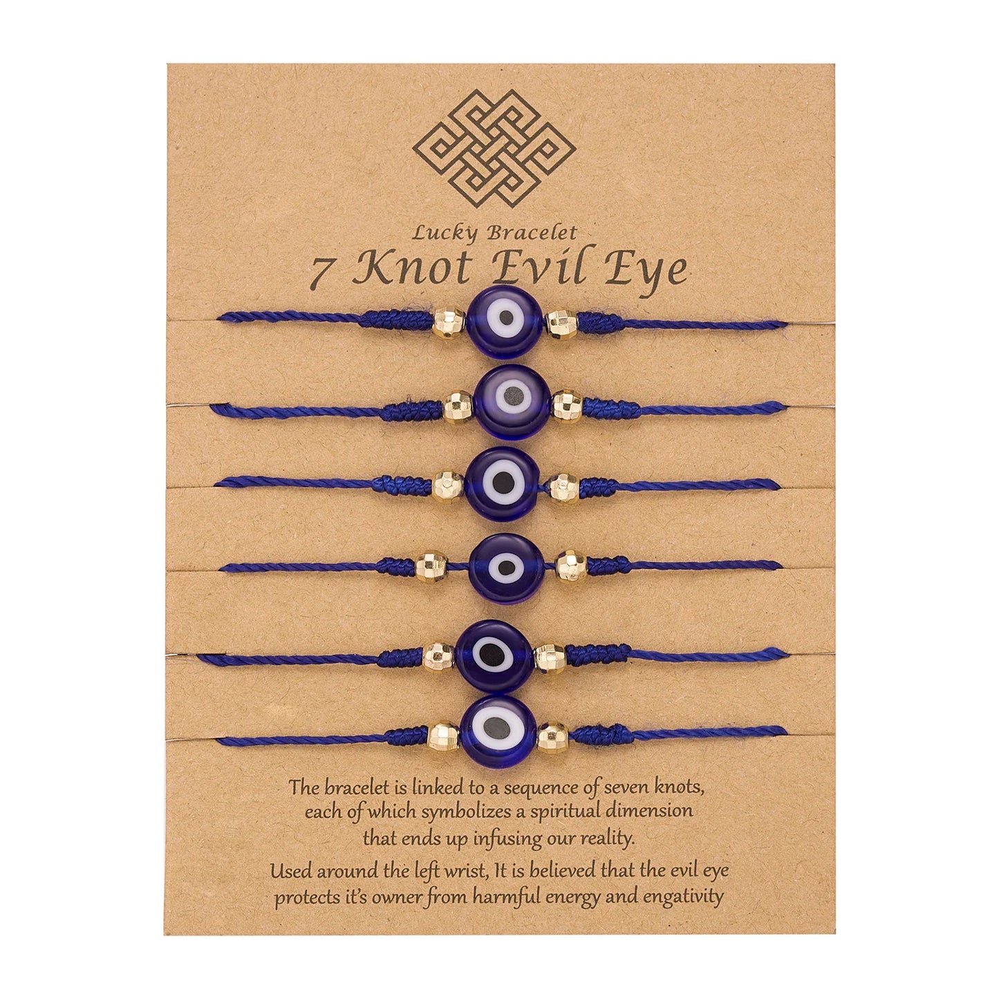 6Pcs/Set Handmade Turkish Lucky Evil Eye Bracelets for Women Men Blue Eyes Braided Red Rope Lucky Bracelet Friendship Jewelry