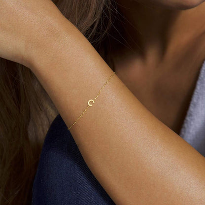 Initial Bracelets for Women - Layered Letter Bracelet Initial A-Z Charm, Dainty Gold/Silver/Rose Gold Jewelry for Women Birthday Gifts Personalized Gold Jewelry Initial Bracelets