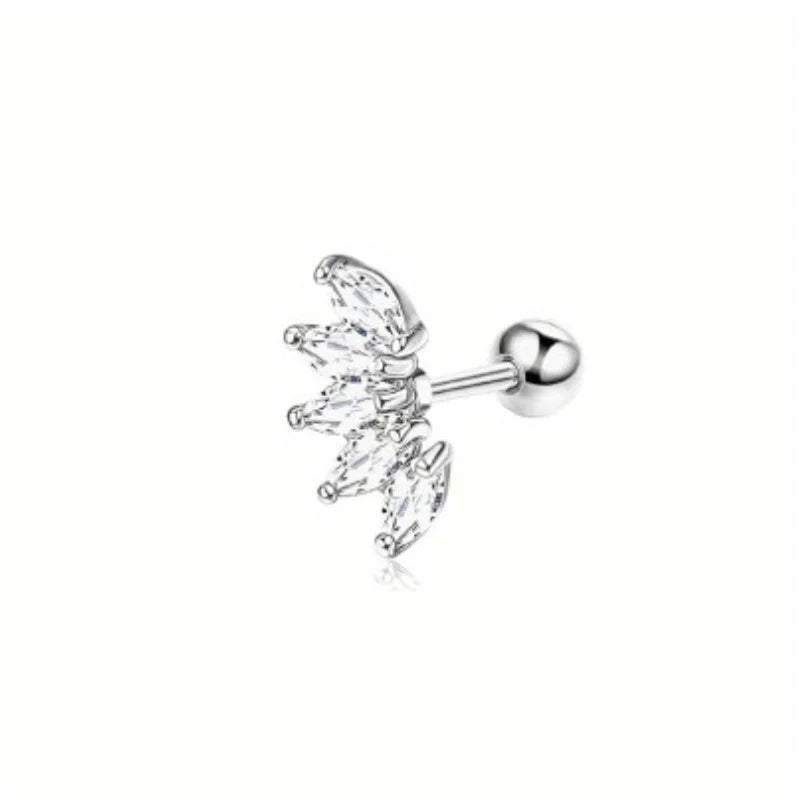1Pc Cartilage Stainless Steel Piercing Jewelry 16G Earring Stud for Women Men Stylish Piercing Jewelry