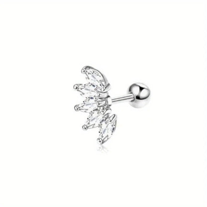 1Pc Cartilage Stainless Steel Piercing Jewelry 16G Earring Stud for Women Men Stylish Piercing Jewelry