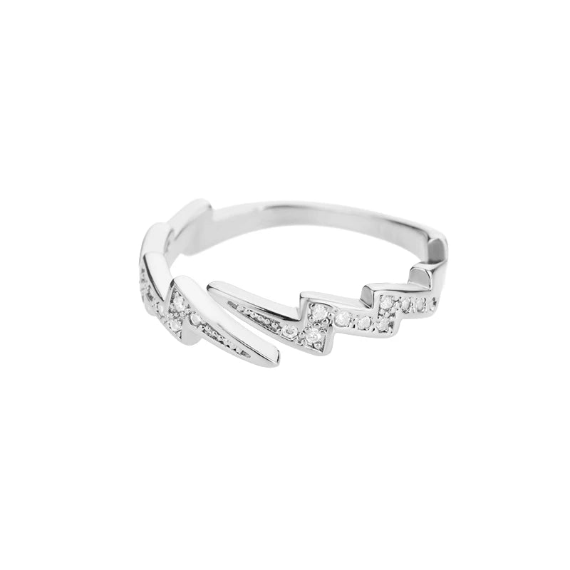 Rainbow Zircon Rings for Women Stainless Steel Gold Color Geometric Adjustable Ring Wedding Aesthetic Jewelry Gift Bijoux Femme