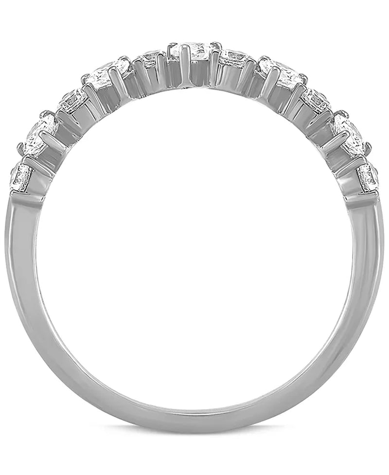 Diamond Pear-Cut Band (3/4 Ct. T.W.) in 14K White Gold
