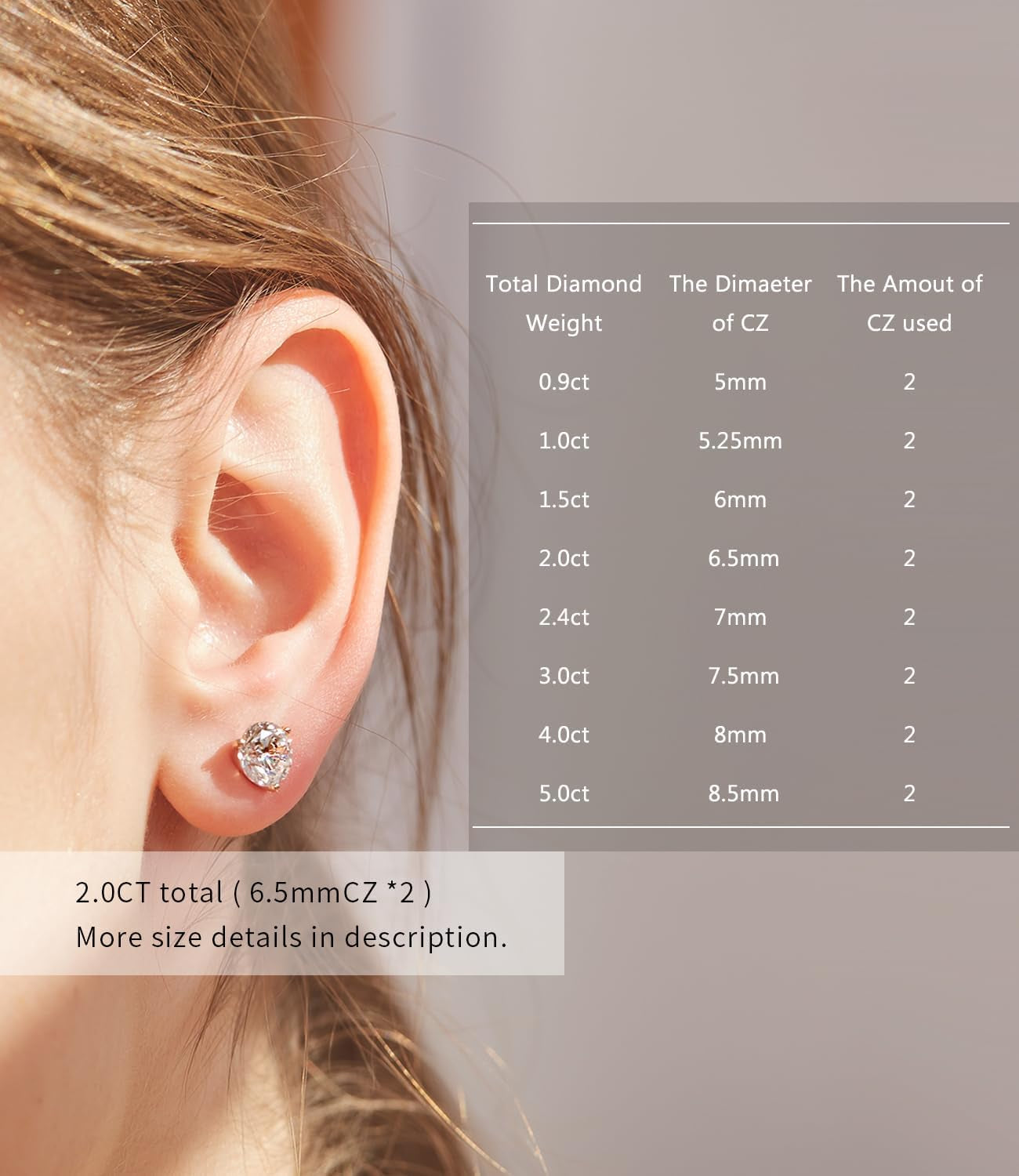 "STUNNING FLAME" 18K Gold Plated Silver Brilliant Cut Simulated Diamond Cubic Zirconia Stud Earrings