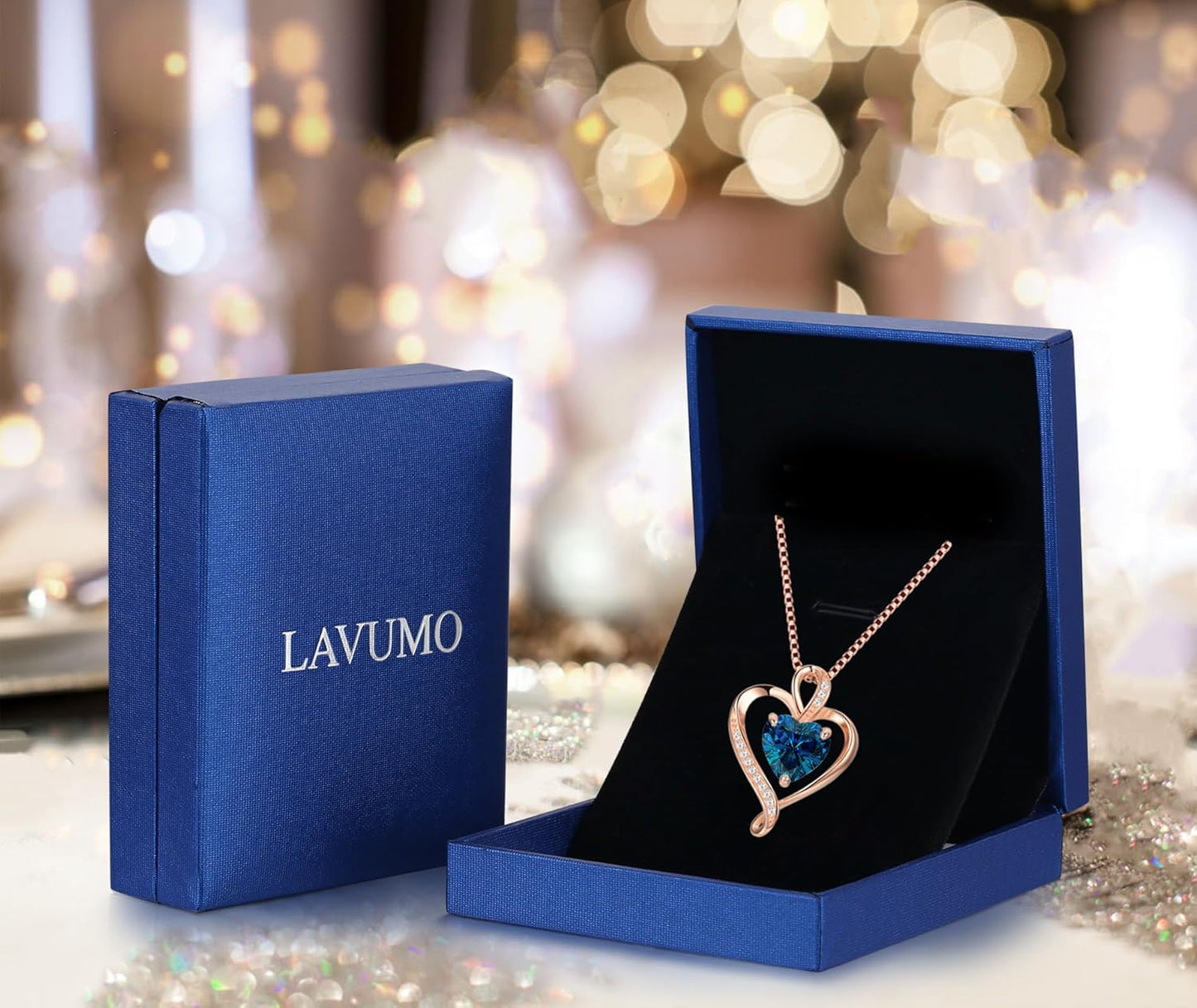 Heart Birthstone Necklace for Women Fine Jewelry 925 Sterling Silver Heart Necklace Dainty Pendant Anniversary Birthday Christmas Gifts for Her Girlfriend Wife Mom Lady Daughter Chain 18"+2"