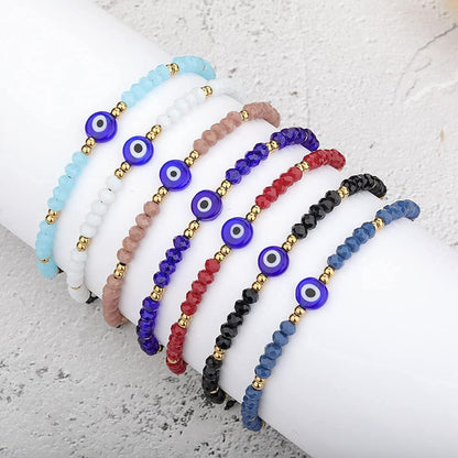 Dainty Hand Made Beaded Nazar Evil Eye Bracelet Adjustable String Amulet for Women Men