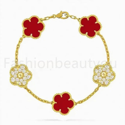 High Quality Designer Bracelet Women Luxury Four Leaf Clover Bracelet Designer Jewlery for Women Gold Bracelet Womens Bracelets Men Luxury Jewelry