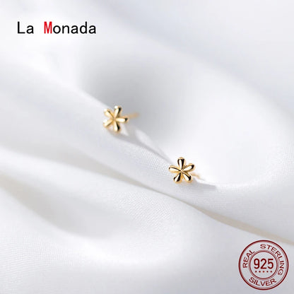 Tiny Flower Stud Earrings 925 Sterling Silver Cute 925 Small Silver Earrings for Women Silver Hypoallergenic Girls
