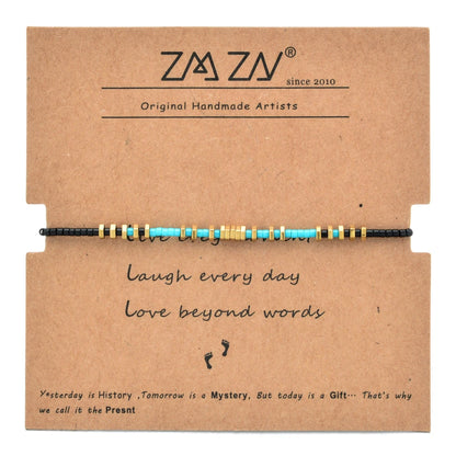 Trendy Miyuki Seed Beaded Bracelets Metal Friendship Bracelets Adjustable Wrap Bracelet Charms Boho Bracelet Bangles