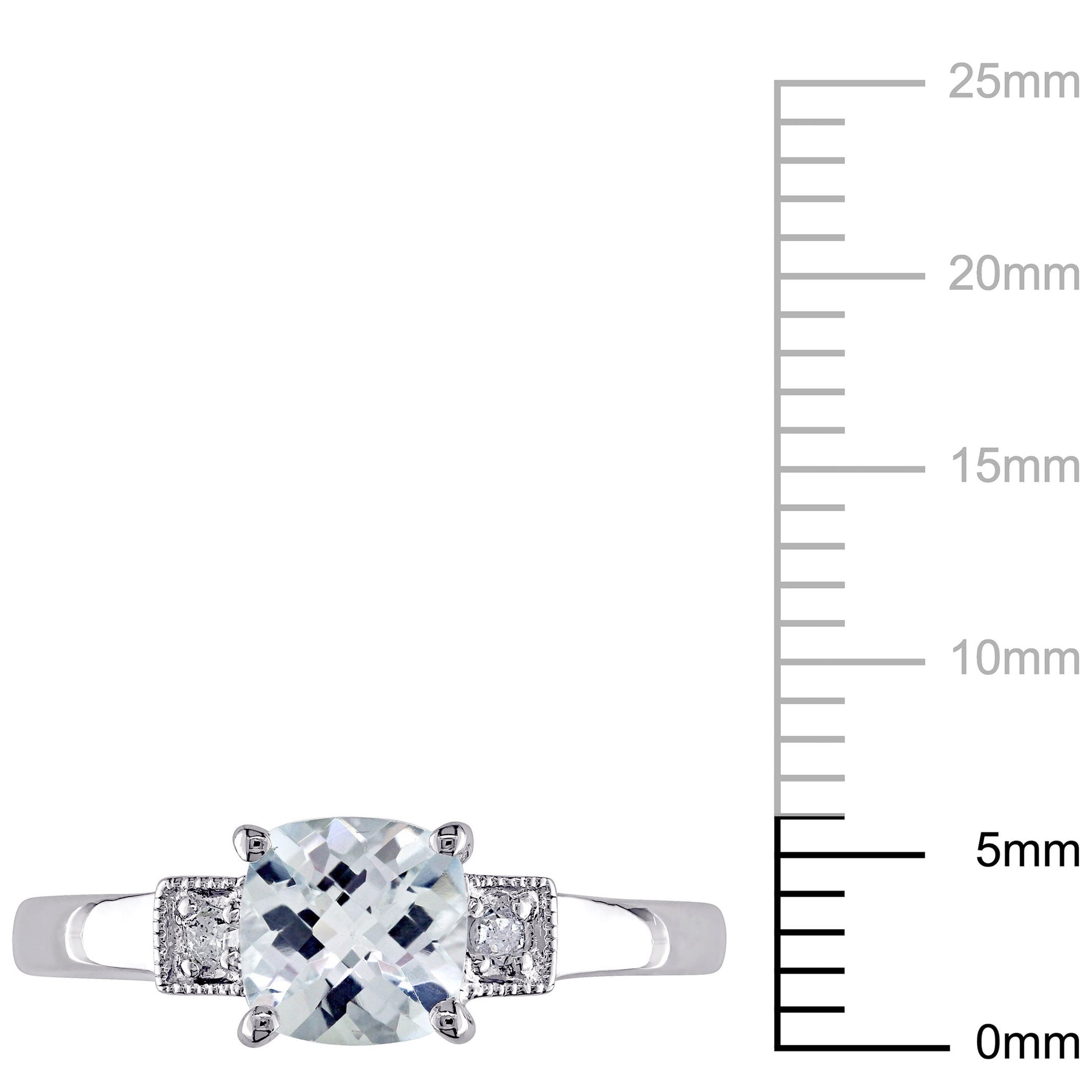 Women'S Aquamarine Sterling Silver Engagement Ring