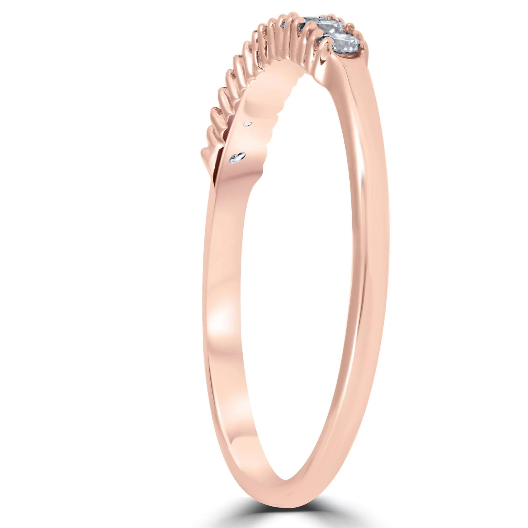 Pompeii Diamond Wedding Ring 14K Rose Gold (G-H,I1)