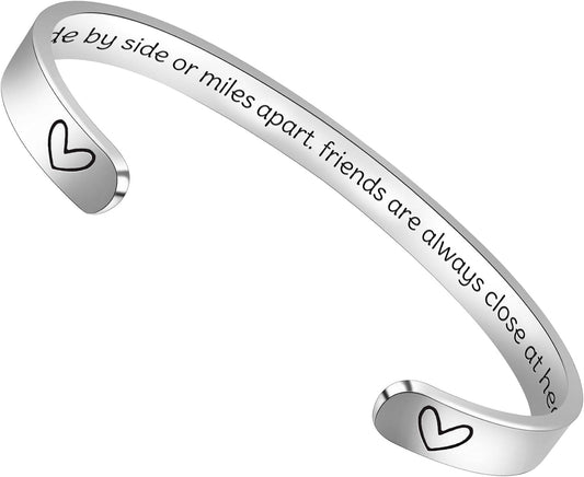 Inspirational Cuff Bracelet Bangle for Women Teen Girls - Birthday Jewelry Quotes - Friend Gift for Her Mom