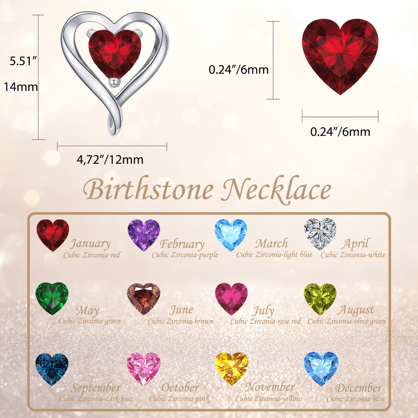 Heart Earrings for Women Sterling Silver 925 ,5A Cubic Zircon Jewelry Festival Gift for Her