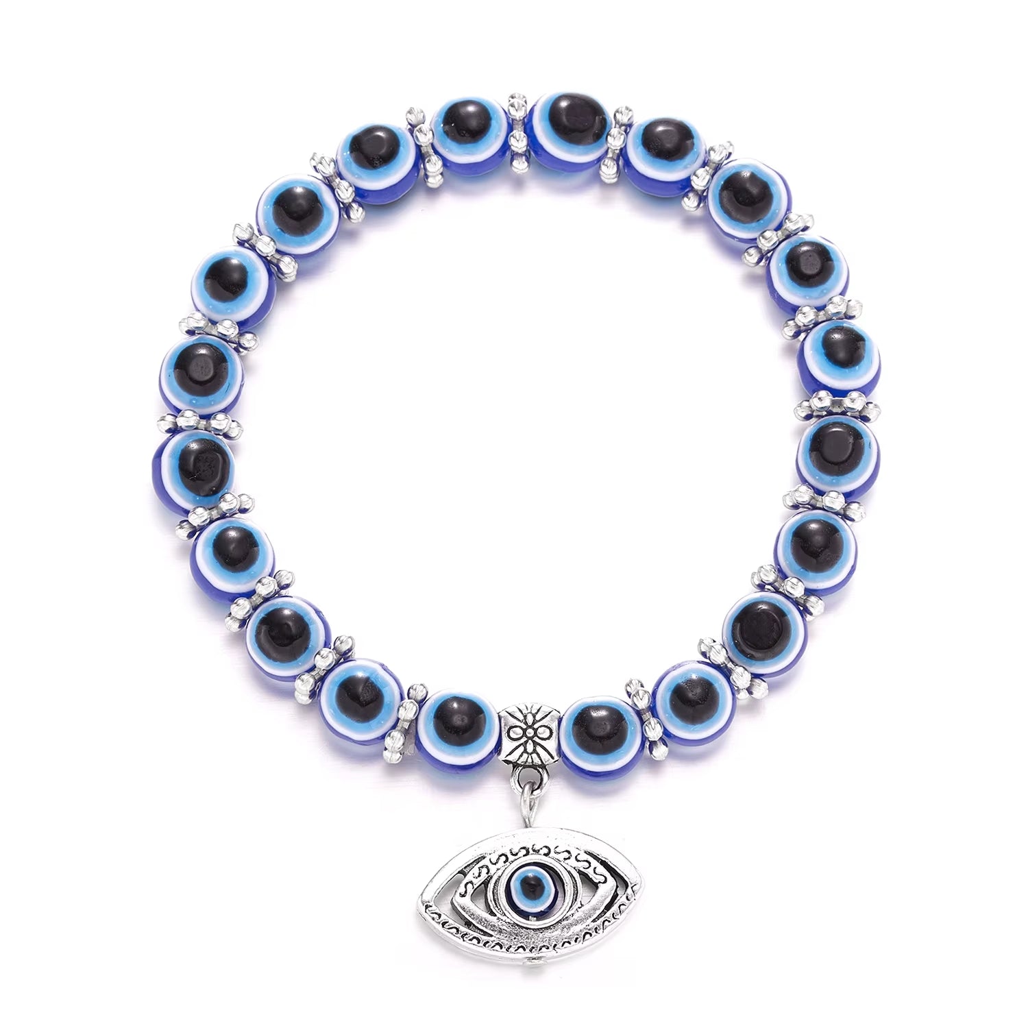 Turkish Lucky Evil Eye Bracelets Blue Evil Eye Bead Bracelet Men Women Handmade Lucky Jewelry Charm Bracelet Female Dropshipping