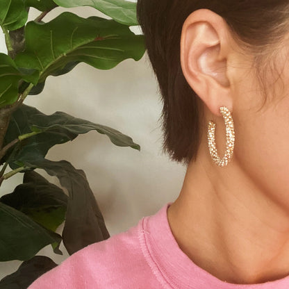 Wrapped in Shine Hoop Earrings