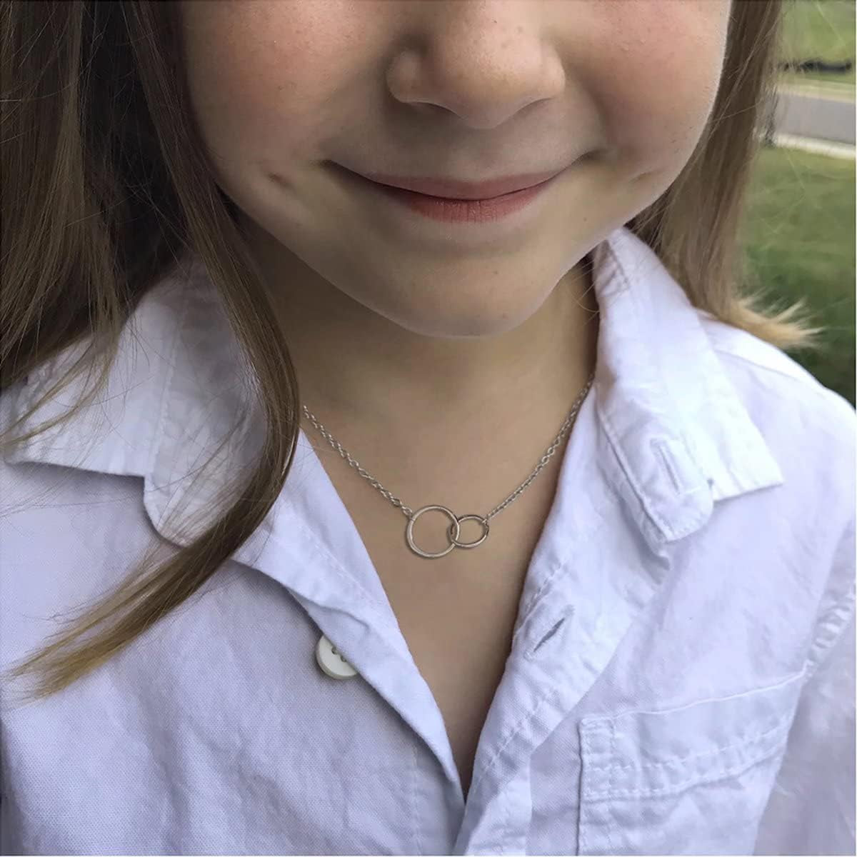 Pearl Circle Necklace - Cross Necklace for Women, Baptism, Cousin, Granddaughter, Stepmom, Grandma, Sister in Law Gifts