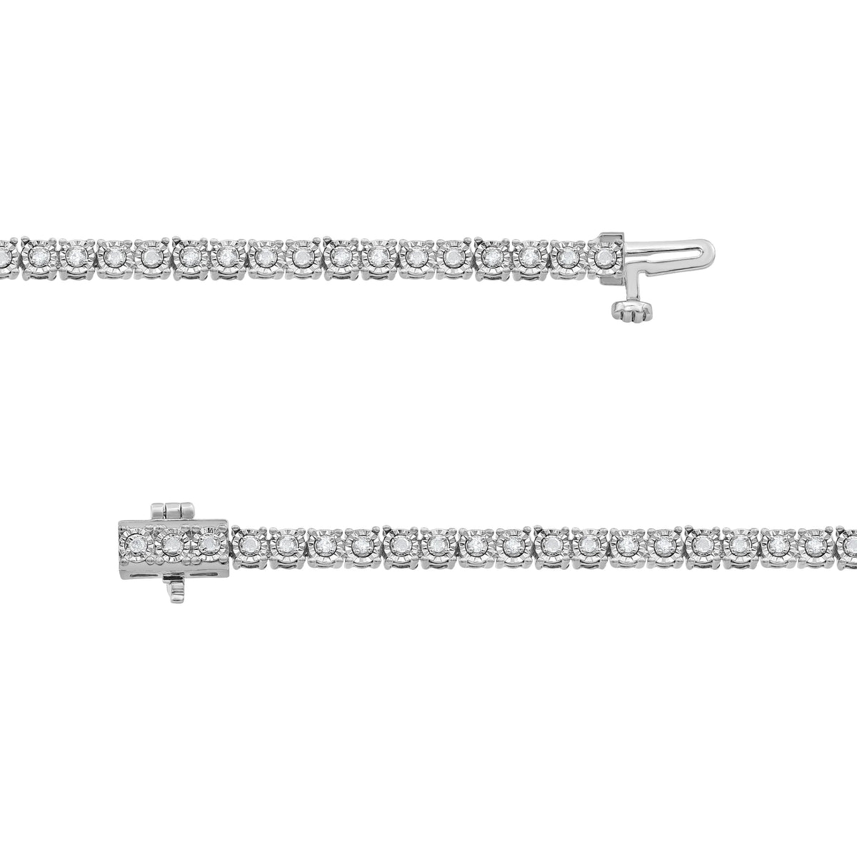 Arista 1/2 Ct Diamond Tennis Bracelet for Women in Sterling Silver (J-K, I3)