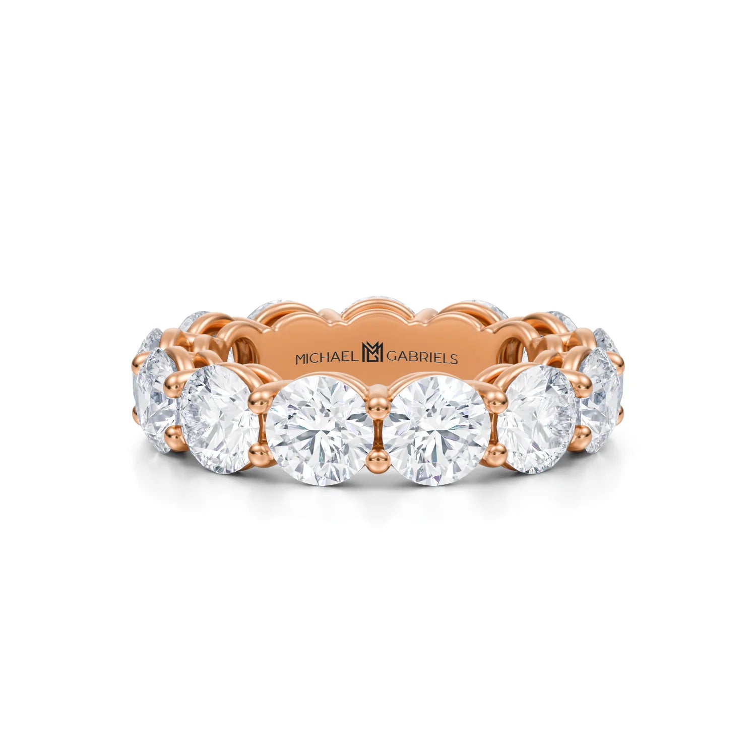 6 Carat round Lab Grown Diamond Basket Eternity Band