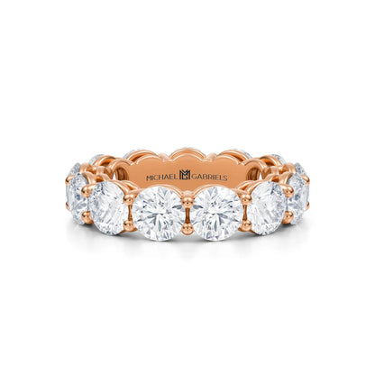 6 Carat round Lab Grown Diamond Basket Eternity Band