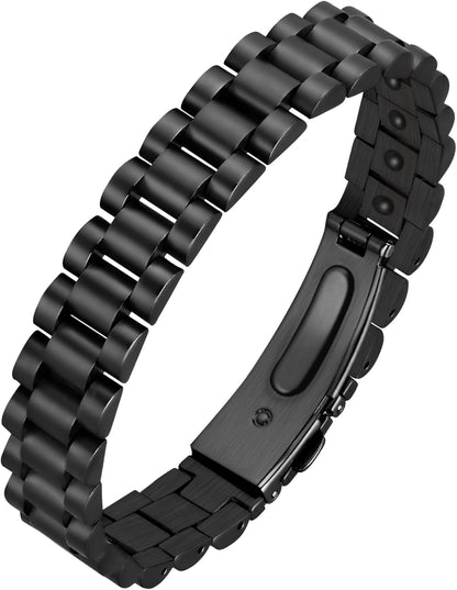 Ultra Strength Magnetic Bracelets for Men - Men'S Hematite Bracelet, Jewellry Gift with Sizing Tool for Perfect Fit