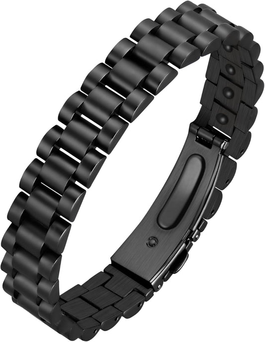 Ultra Strength Magnetic Bracelets for Men - Men'S Hematite Bracelet, Jewellry Gift with Sizing Tool for Perfect Fit