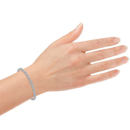 Arista 1/2 Ct Diamond Tennis Bracelet for Women in Sterling Silver (J-K, I3)