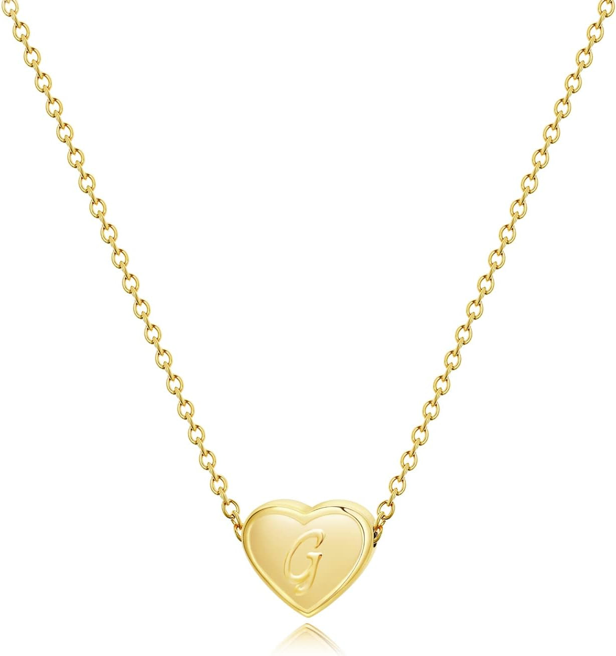 Initial Necklace for Women Letter Necklaces for Girls Dainty Gold Heart Pendant for Little Girls Birthday Gifts for Teens