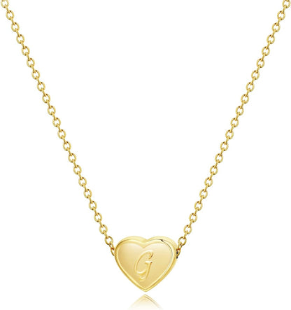 Initial Necklace for Women Letter Necklaces for Girls Dainty Gold Heart Pendant for Little Girls Birthday Gifts for Teens