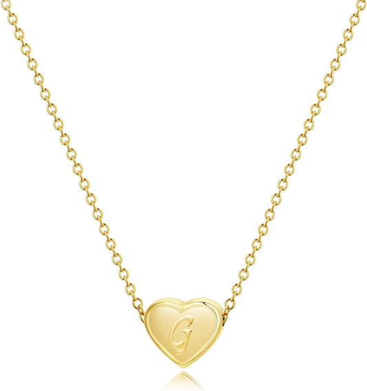 Initial Necklace for Women Letter Necklaces for Girls Dainty Gold Heart Pendant for Little Girls Birthday Gifts for Teens