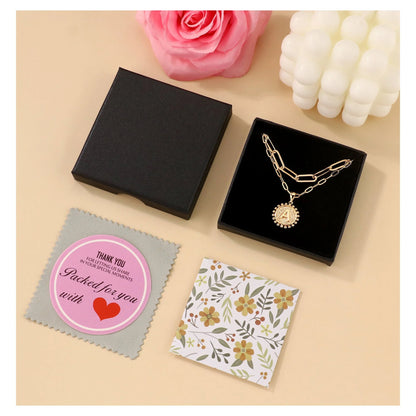 Gold Initial Necklaces for Women Layering Paperclip Link Coin Necklaces Gift for Women