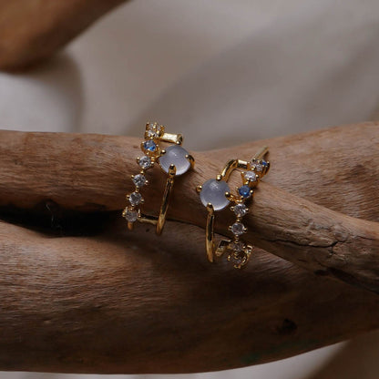 Ladies Vintage Opal Earrings