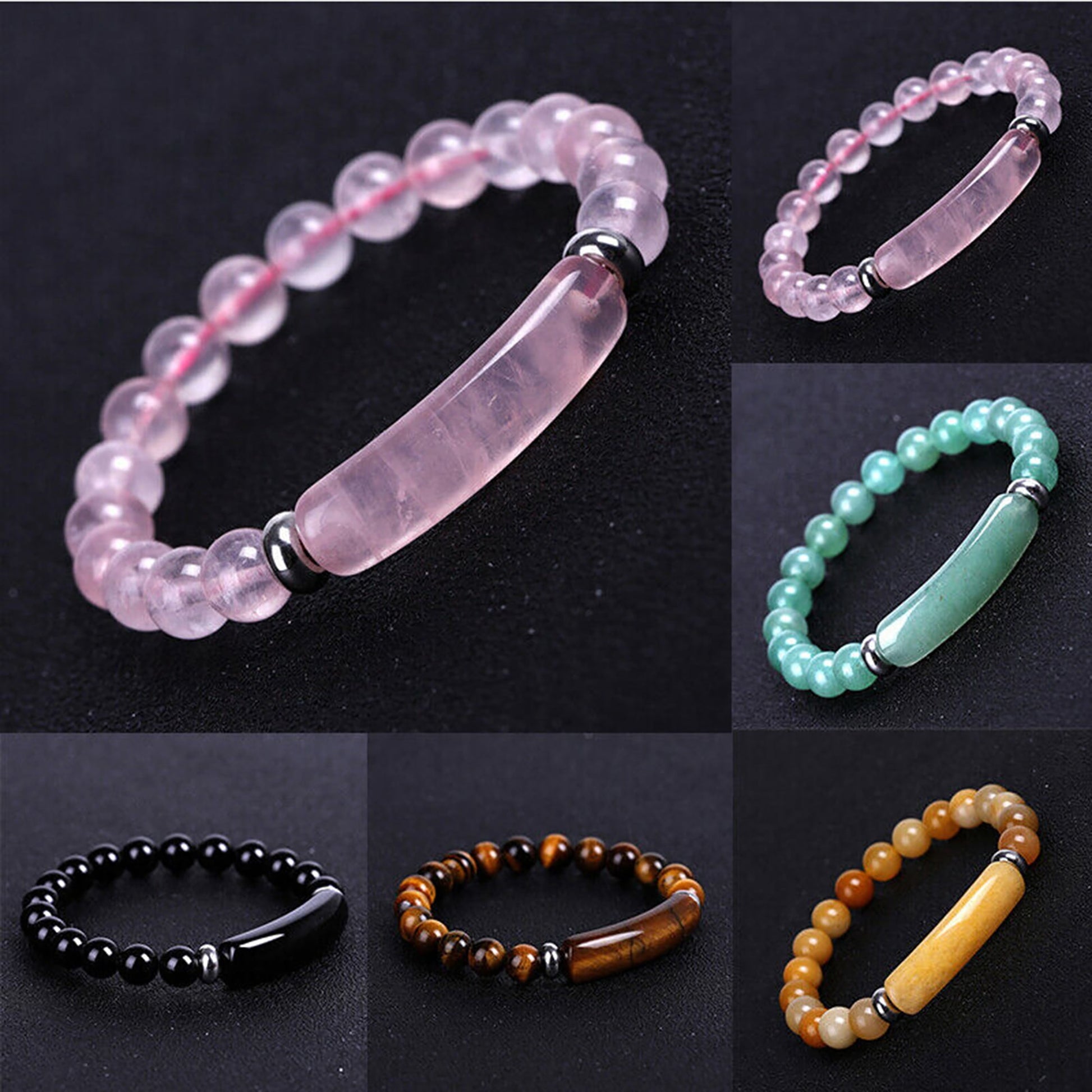 8Mm Rose Quartz Stretch Bracelet Crystal Handmade Bracelet Gifts for Women