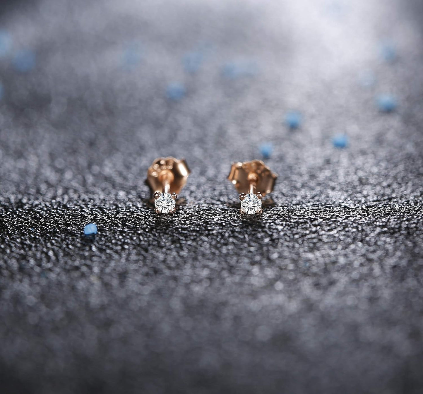 2Mm Sterling Silver Austria Zirconia Stud Earrings for Women Men, Platinum/Gold/Rose Gold Plated Tiny CZ Studs