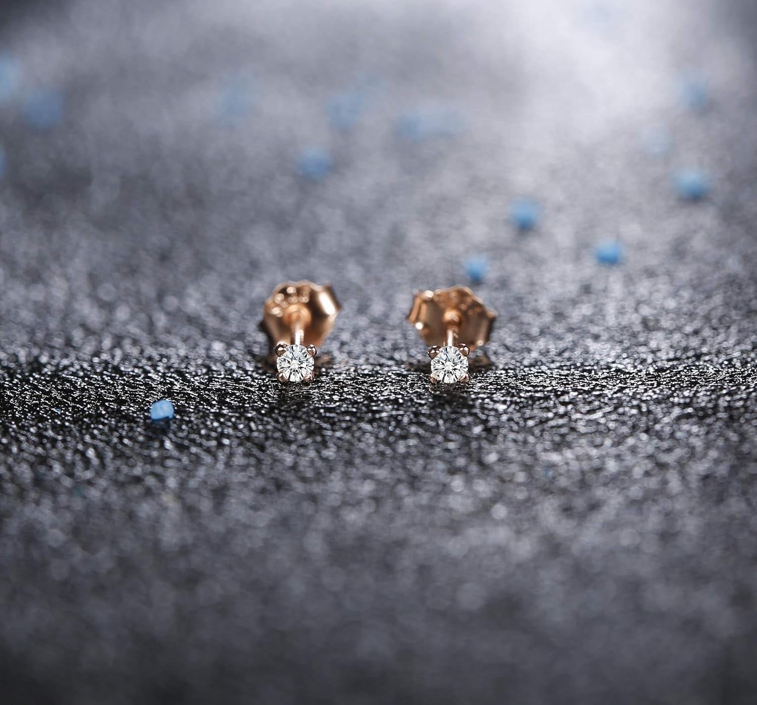 2Mm Sterling Silver Austria Zirconia Stud Earrings for Women Men, Platinum/Gold/Rose Gold Plated Tiny CZ Studs