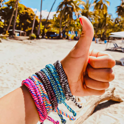 6 Paracord Friendship Bracelets for Boys, Parachute Cord Braided Bracelet Set, Woven Braid String Jewelry, Easter Basket Fillers for Teens, Teenage Stocking Stuffers, Camping Party Favors