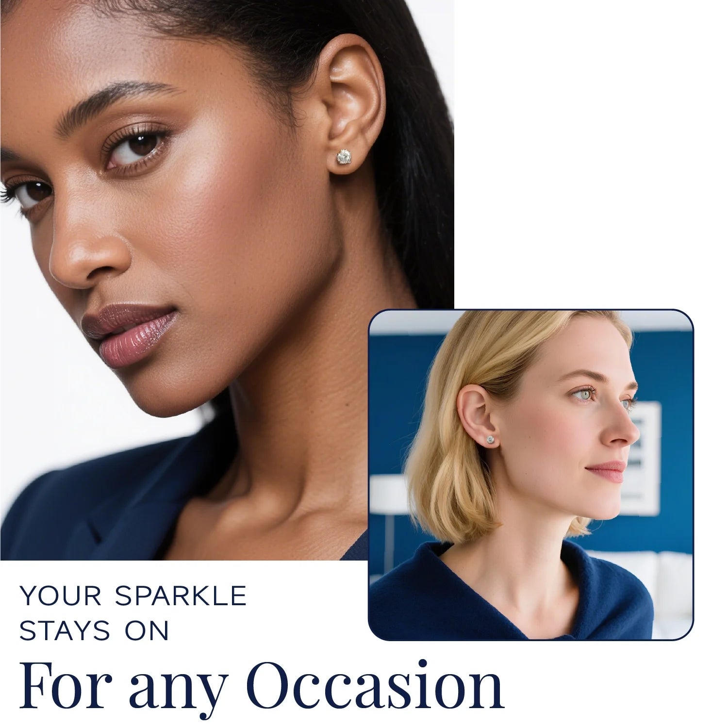 Moissanite Studs Earrings, 2CT D Color VVS1 Sparkly Lab Created Diamond Earrings S925 Sterling Silver,Gifts for Women