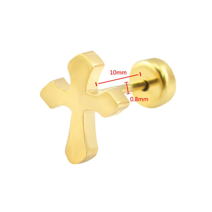 Flower Baby Earrings 316L Stainless Steel Small Stud Earrings Heart Kid Studs Ear Earrings Female Piercing Jewelry Women