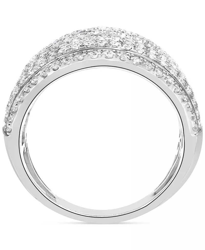 Diamond Cluster Multi Row Ring (3 Ct. T.W.) in 14K White Gold