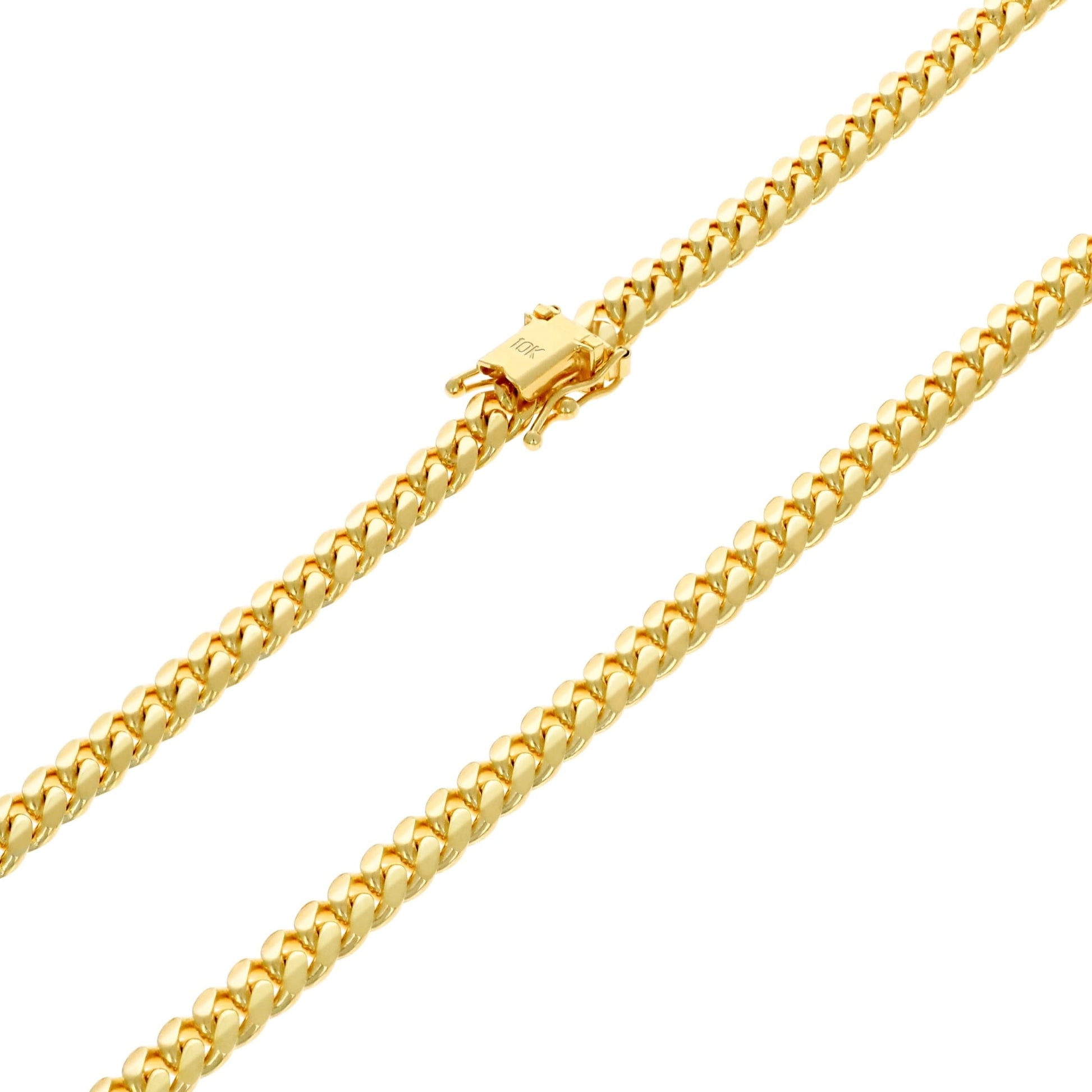 10K Real Yellow Gold Solid Miami Cuban Link 5Mm Chain Bracelet (7"-9") Italian Jewelry for Men